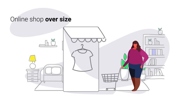 肥胖超重女性使用手机应用程序图片下载