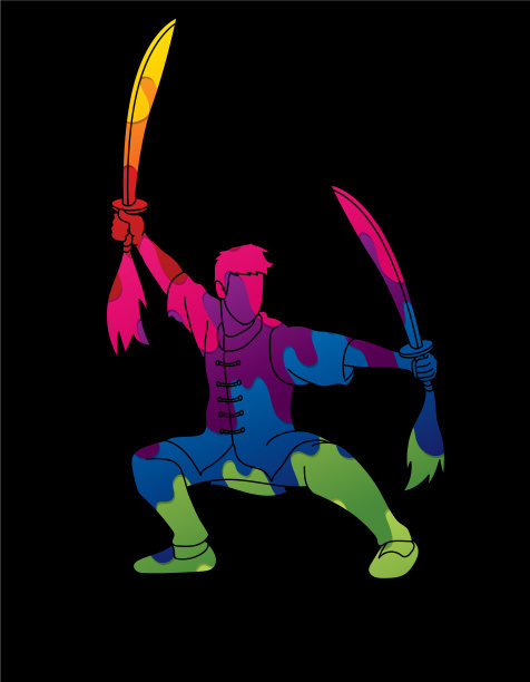 男人用剑动作功夫姿势图片下载