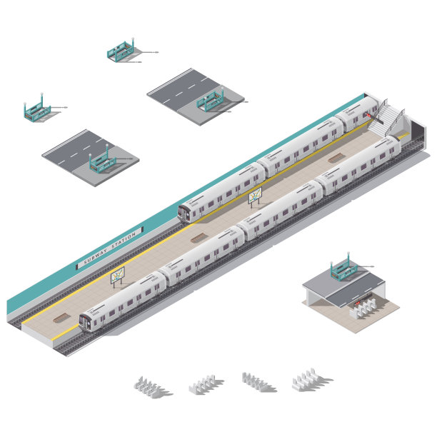地铁车站等距图标设置图片下载