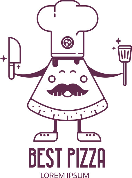 披萨厨师在烹饪帽图片下载