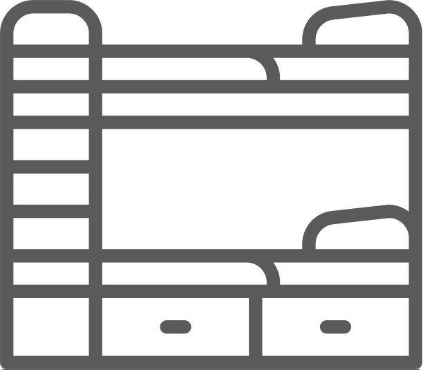 双层床线条图标图片下载