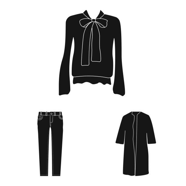 设计女装和服装的标志集图片下载