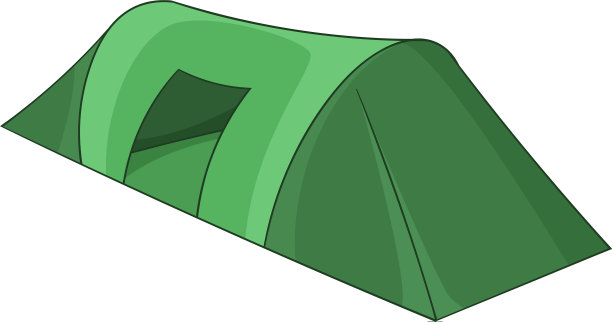 长帐篷图标卡通风格图片下载