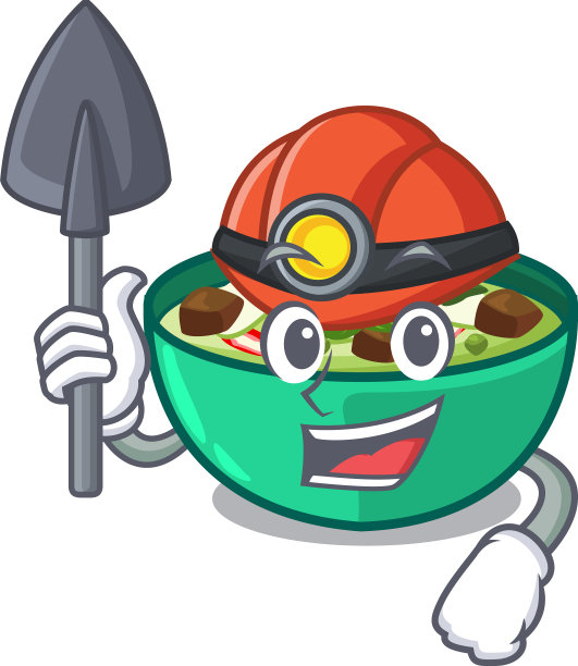 矿工绿色咖喱字符形状图片下载