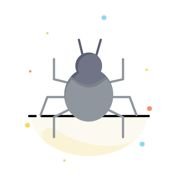 虫自然病毒印度抽象平面颜色图标图片下载