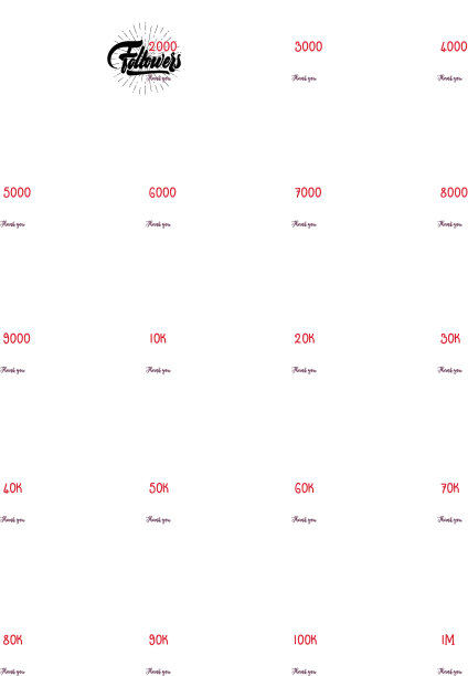 谢谢你2000个粉丝的海报，你可以使用图片下载