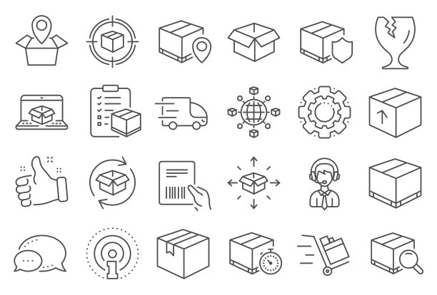 物流和运输图标卡车交付图片下载