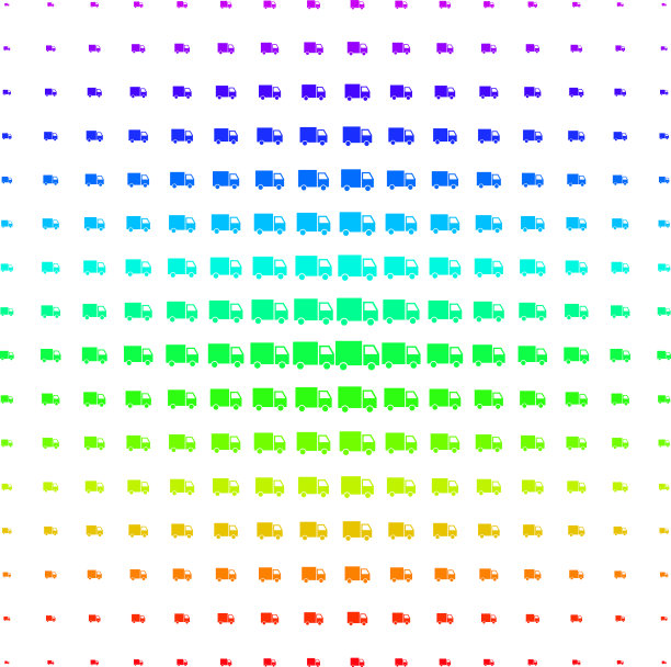 货运车形状的半色调谱效果图片下载