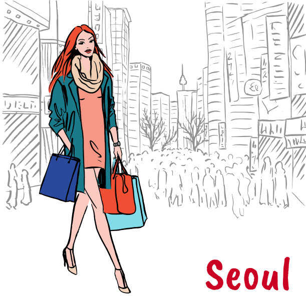 明洞购物街图片下载