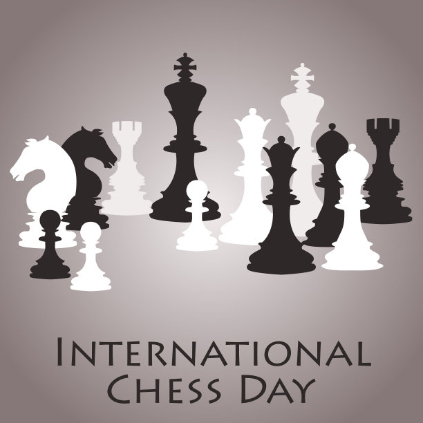 象棋背景国际象棋日卡图片下载