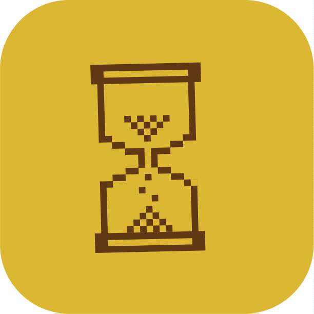 彩色方形沙漏图标图片下载