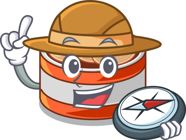 探险家罐装金枪鱼卡通形状图片下载