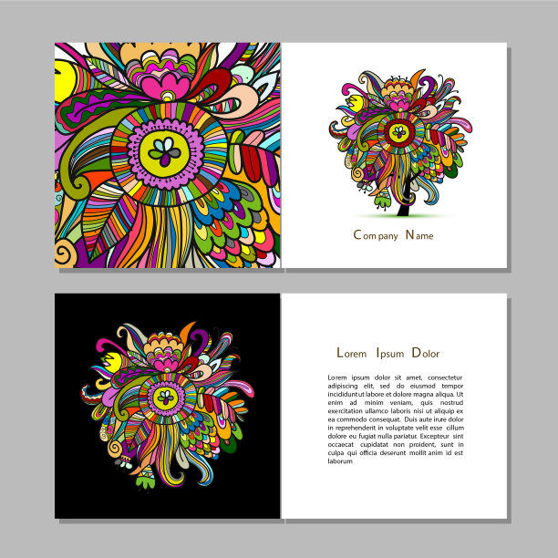 名片设计花的背景图片下载