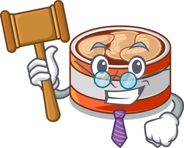 卡通厨房橱柜里的金枪鱼罐头图片下载