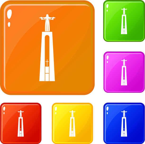 基督雕像图标设置颜色图片下载