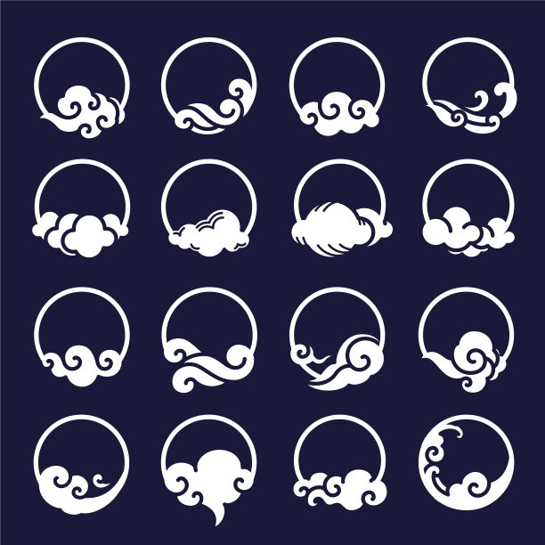 中国云和现代图标集图片下载