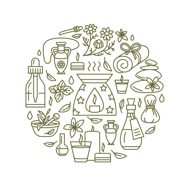 芳香疗法和精油手册模板图片下载