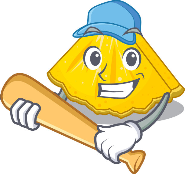 打棒球的菠萝片与在角色图片下载