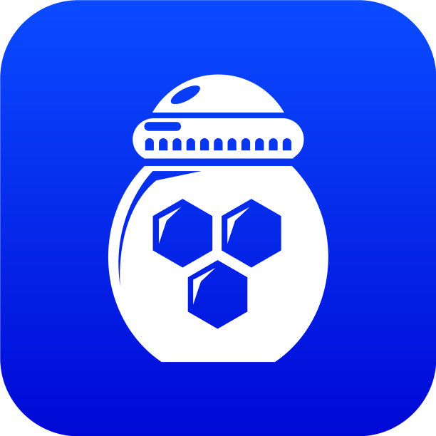 罐子蜂蜜图标蓝色图片下载