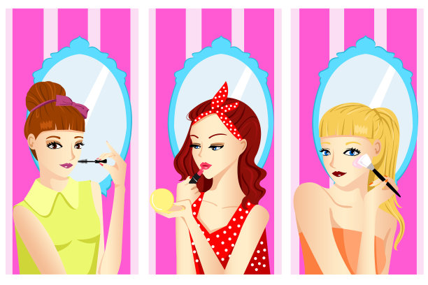 女人化妆图片下载