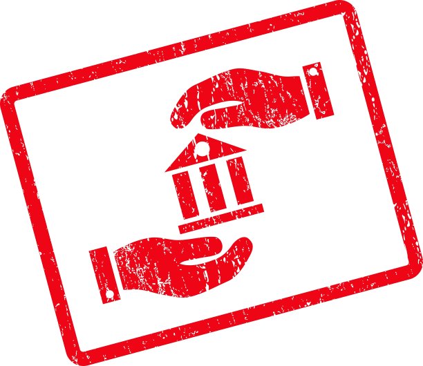 银行服务图标橡皮图章图片下载