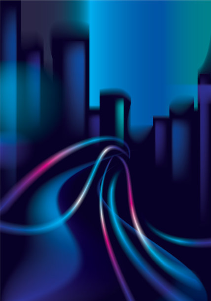 大街上的灯光映入眼帘图片下载