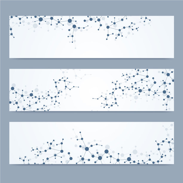 科学的一套现代旗帜DNA图片下载