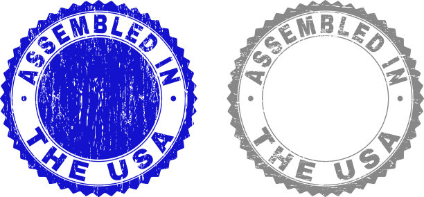 在美国组装有纹理的刮花邮票图片下载