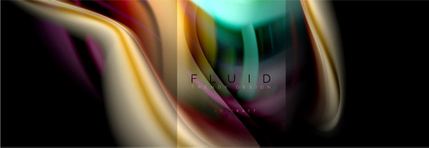 彩虹流体抽象形状液体颜色图片下载