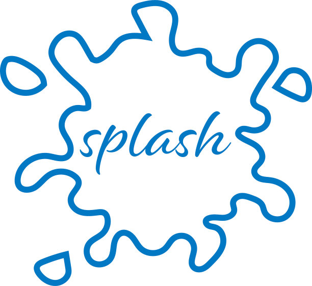 飞溅水蓝色图形设计模板图片下载