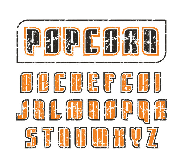 装饰sansserif字体在复古风格图片下载