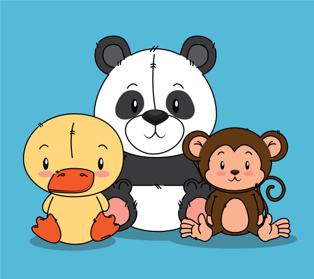 可爱小动物小组图片下载