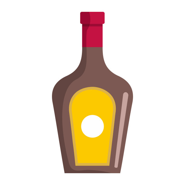 瓶中的酒精饮料隔离在白色图片下载