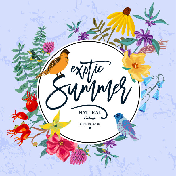 鸟语花香，盛夏轮回图片下载