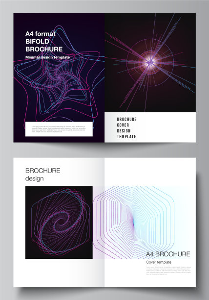 布局的两个a4格式封面模型图片下载