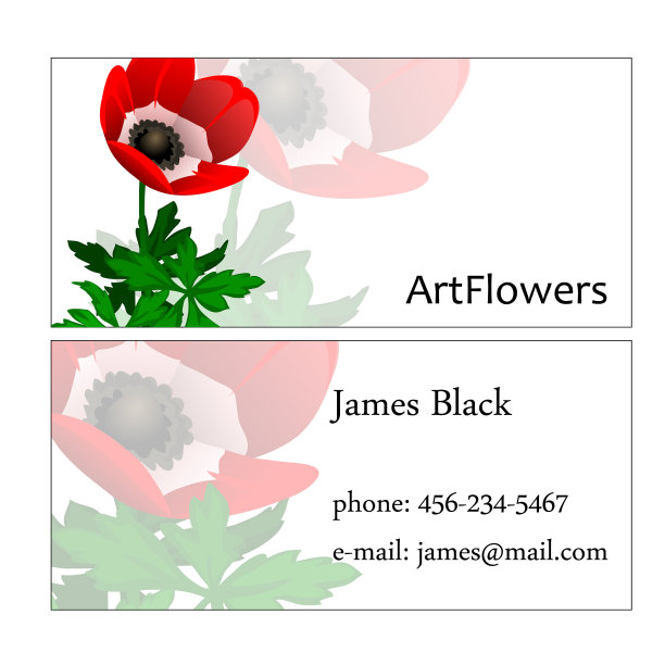 公司员工的名片样本图片下载