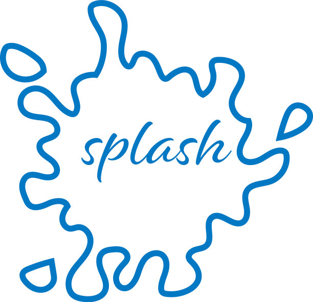 飞溅水蓝色图形设计模板图片下载