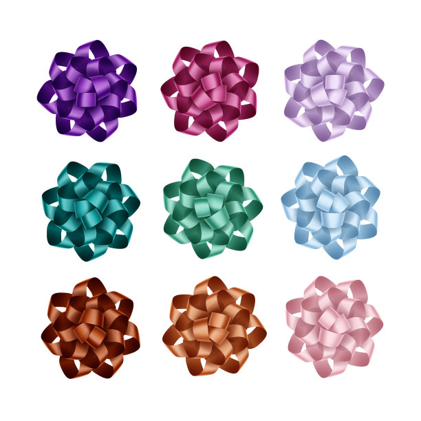 一套礼品丝带蝴蝶结图片下载