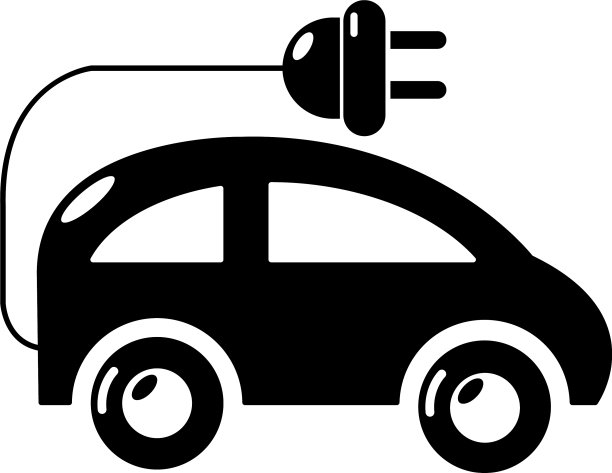 现代电动汽车图标简约风格图片下载