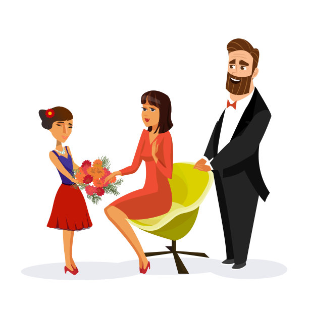 孩子送一束花图片下载