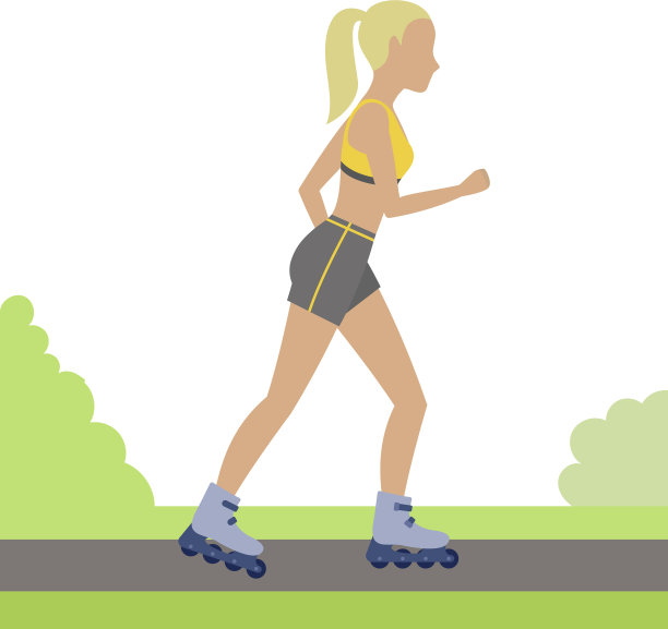 穿着旱冰鞋的女孩图片下载