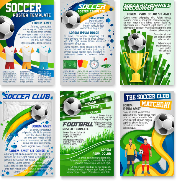 足球或足球运动俱乐部比赛横幅设计图片下载