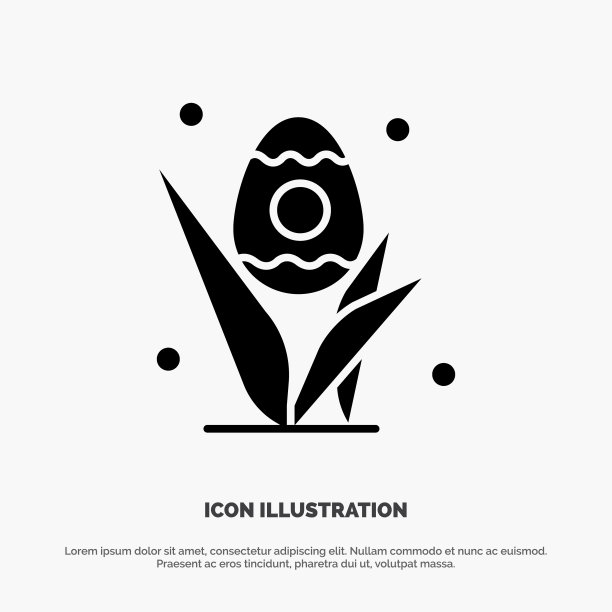 蛋草节日复活节立体象形图标图片下载