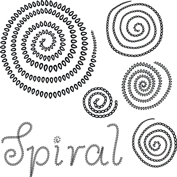 垃圾有机油墨纹理螺旋集图片下载