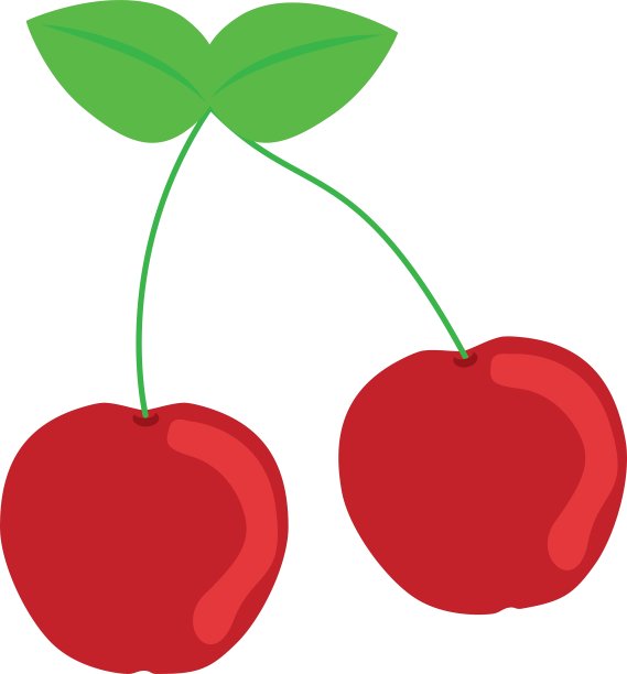 美味的樱桃果孤立图标图片下载