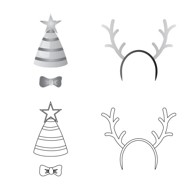 设计派对和生日图标集图片下载