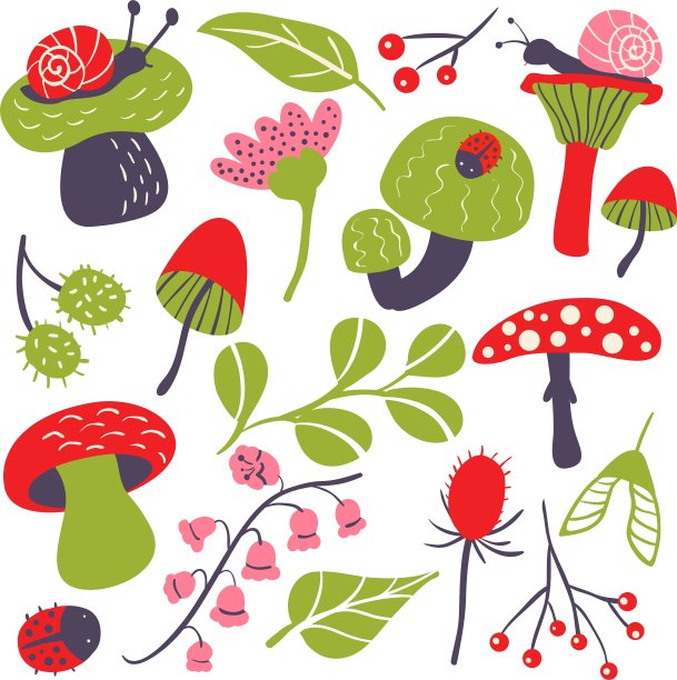 大自然五彩缤纷的童趣集合图片下载