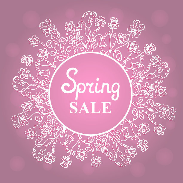 花圈概念设计春季销售图片下载