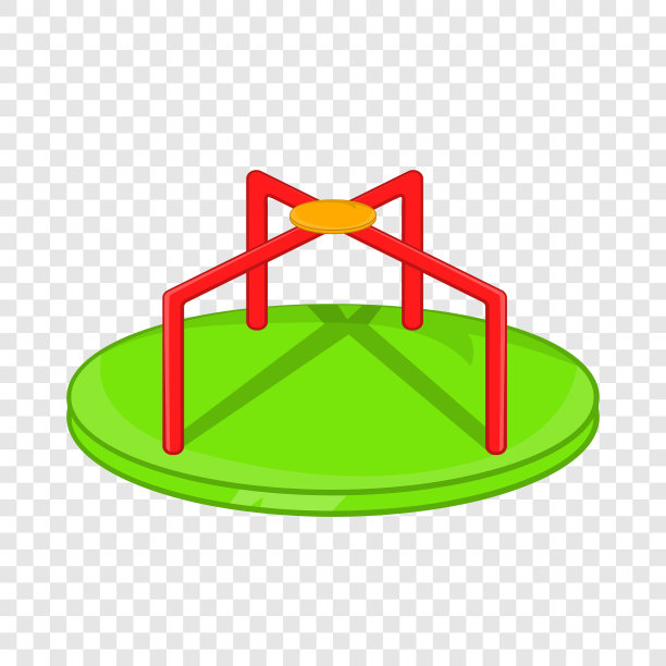 圆形跷跷板图标卡通风格图片下载