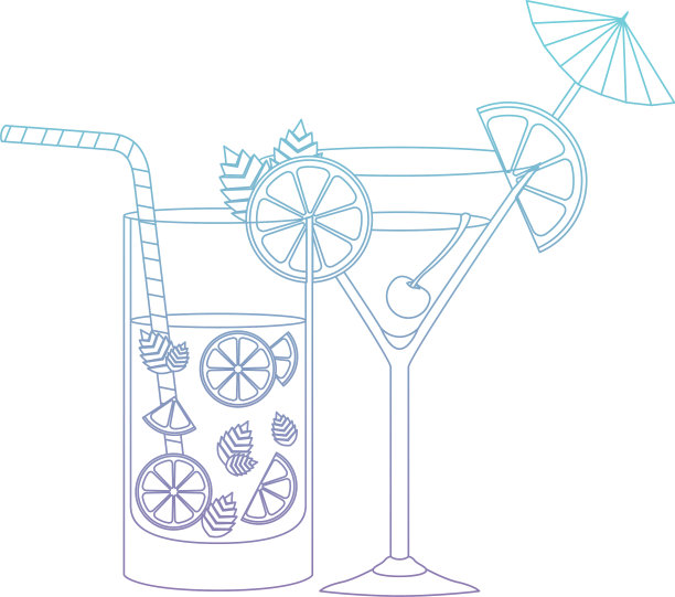 设置杯子鸡尾酒图标图片下载